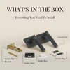 FILTA 1 Pack Matte Black Privacy Door Handles, Knurled Door