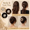 3 Pcs Flat Hair Clips for Women, Soft Non-irritating Round