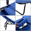 FANTASK Foldable Chaise Lounge Chair, Blue