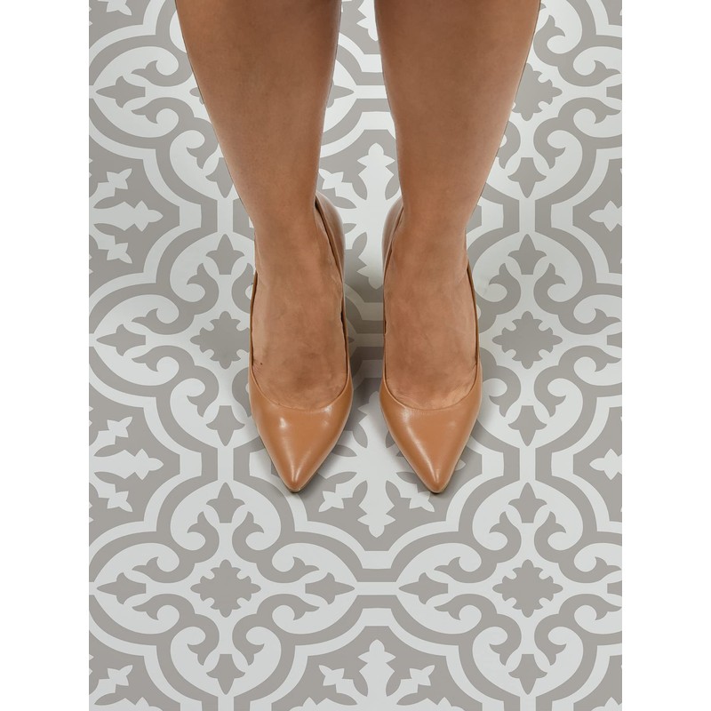 FloorPops FP3895 Emilia Peel & Stick Floor Tiles, Neutral