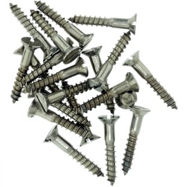 No.8 x 1.98 (4.0mm x 50mm) Slot Countersunk Wood Screw - Stainless Steel (A2) (Pack of 20)
