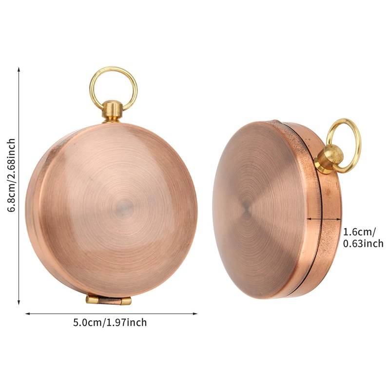 Metal Compass Pocket Watch Compass Portable Flip Compass with Hanging