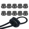 HappyHome Spring Cord Stoppers 2 Holes 5mm Cord Lock Toggle