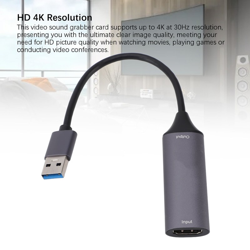 Game Video Capture Card 4K HD Resolution Multimedia Interface Video