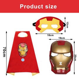BESTZY Capes Set, Cosplay Costume Super Hero Costume Launcher Wrist Toy Cartoon Mask Launcher Glove Children Fancy Dress Costume Cosplay Props Gift for Kids Birthday Party Christmas