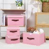 ANMINY Storage Bin with Lid Storage Boxes with PU Leather