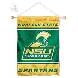 College Flags & Banners Co. Norfolk State Spartans Window Wall Banner Hanging Flag with Suction Cup