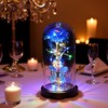 Valentines Day Romantic Gift Galaxy Rose LED Glass Dome Butterfly