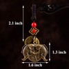 Mansiyuyee Brass Lucky Fish Keychain with Five Emperor Coins, Double