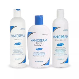 Vanicream Hair Cleaner Conditioner Gentle Shampoo 12 Fl Oz Pack of 3 Dermatologist Tested