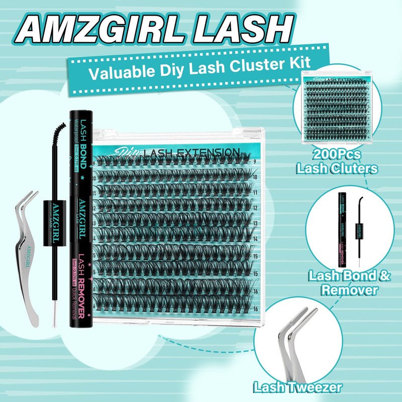 Lash Clusters Kit, Eyelash Extension Kit Diy Cluster Eyelashes Extensions