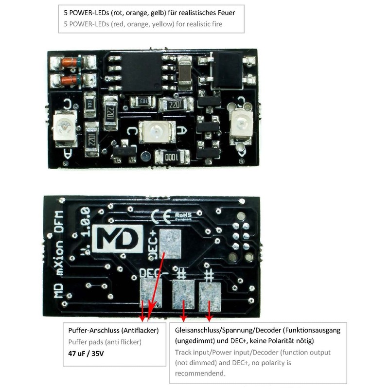ML-Train Boiler Fire Module with Decoder and Reflector Garden Track