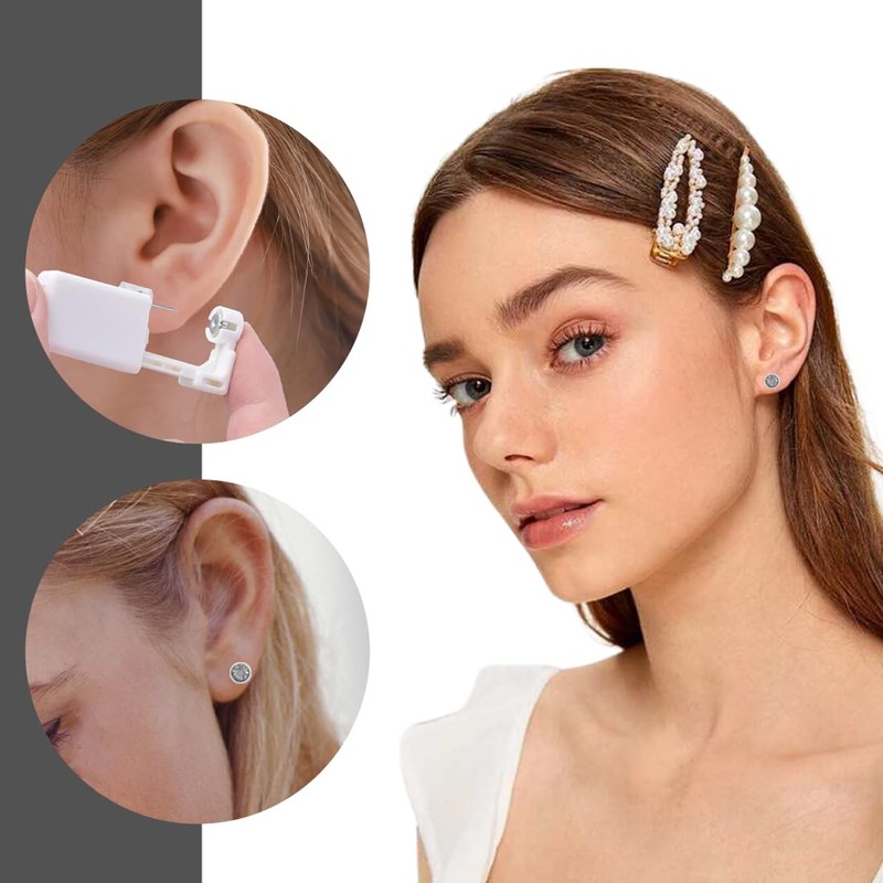 WeddHuis Pack of 4 Ear Piercing Gun Disposable Sterile Safety
