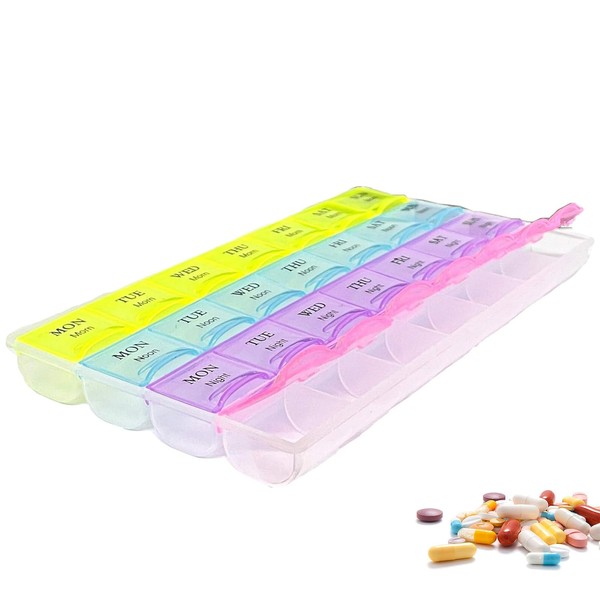 DDUP Portable Weekly Pill Box Organiser | Easy to Open