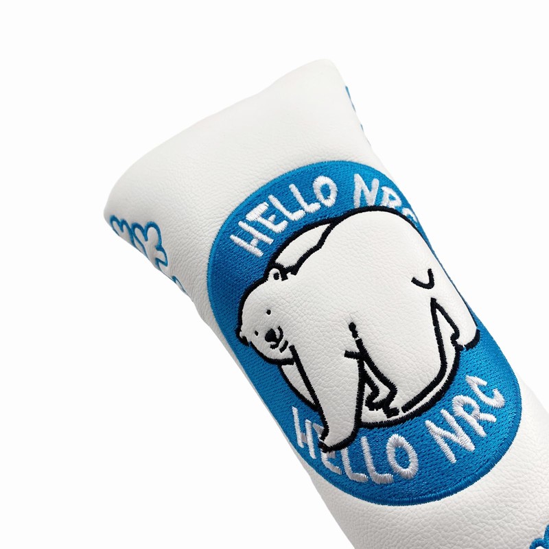 Magnetic White Bear Logo Polar Bear Putter Cover for Mallet