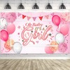 Blulu Baby Shower Party Backdrop Decorations, Large Durable Fabric Made