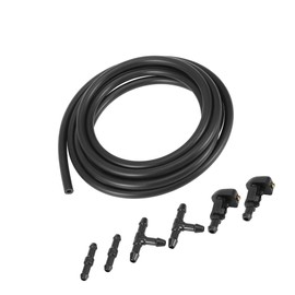 Partuto 7pcs Front Windshield Washer Nozzles Kit for Ford F150 2005-2013 2 Meters Windshield Washer Hose with Connectors Replaces 3W7Z17603AA Replacement