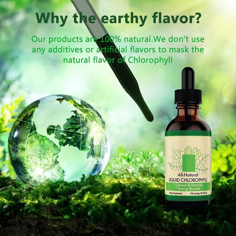 Chlorophyll Liquid Drops All Natural Concentrate Energy Booster Digestion and