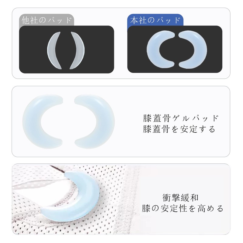 膝サポーター 【柔道整復師推奨】 スプリング内蔵 穴あき設計 膝の皿 半月板 安定する TECHNO-RINE素材 薄手 通気