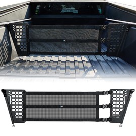 JOYTUTUS Truck Bed Divider Compatible with Cybertruck 2025 2024 2023 Cargo Divider Organizer Steel Molle Panels with Cargo Divider Net Cybertruck Accessories