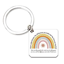 Appreciation Gifts for Employee Staff Co-worker Colleague Leaving Farewell Gifts for Doctor Nurse Teacher Retirement Gift Encouragement Keychain for Volunteers Social Workers Team Gift for Women Men