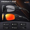 AWGSEE Polarized Sports Sunglasses for Men 100% UV Protection Wrap