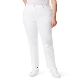 Gloria Vanderbilt womens Amanda Classic High Rise Tapered Jeans, Vintage White, 16 W