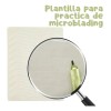 Universo en línea kit 6 piel sintética práctica microblading color