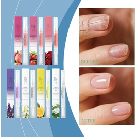 Paquete 7 Aceite Hidratante Revitalizante Natural Para Uña Cutículas Manicure Esmalte de Nutrición Para Uñas Húmedas Aplicador Lápiz Aroma Frutal Reparación Cutículas