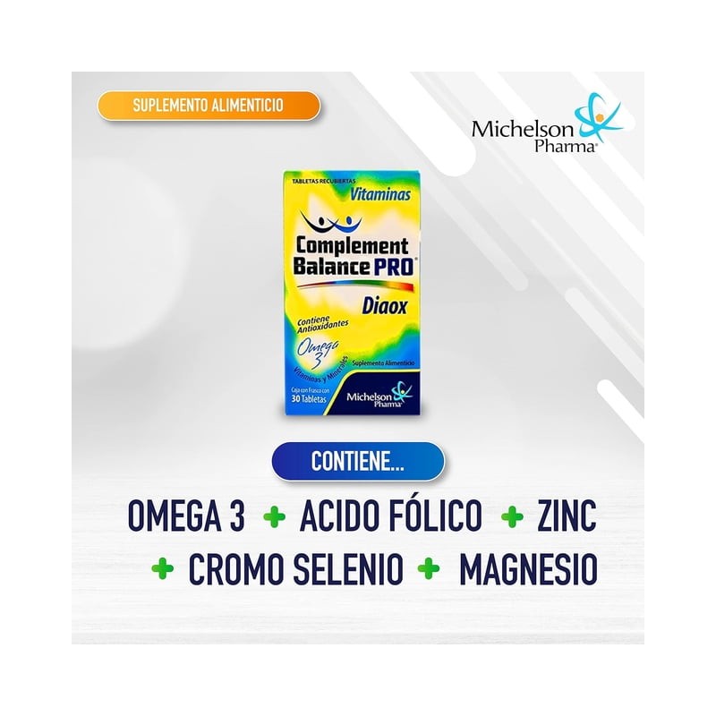DIAOX - magnesio y omega 3, adicionado con vitaminas y