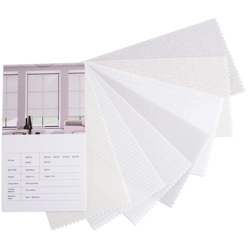 Zshine Motorized Window Blinds Fabric Samples of Blackout Light Filtering