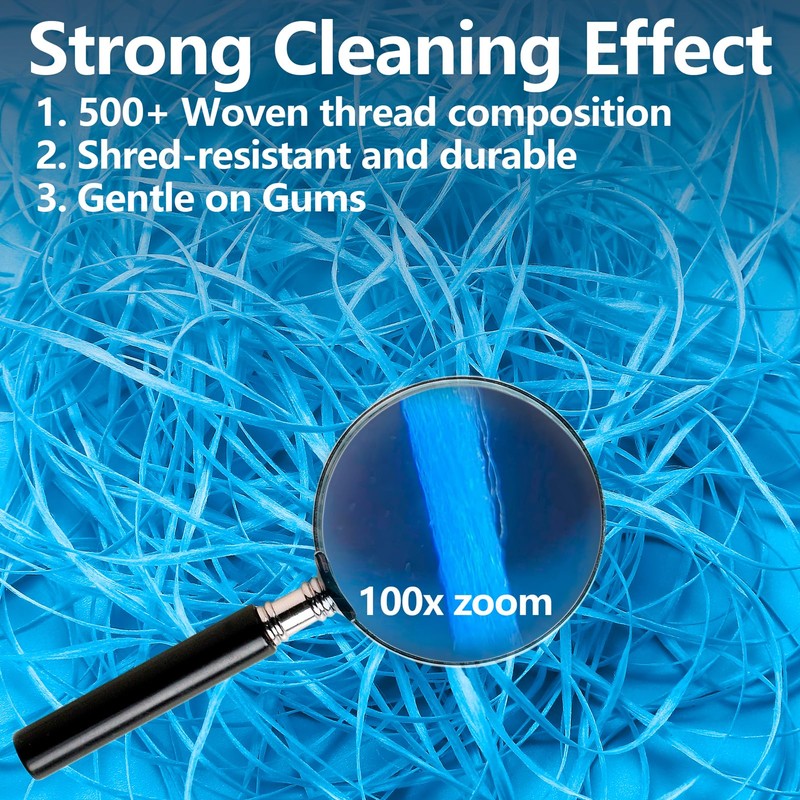 Coconut-Oil Infused Woven Dental Floss,Deep Clean Natural Vegetable Waxed Floss,Extra
