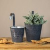 DARO DEKO Metal Hanging Pot, Grey, Diameter 13 cm, Set