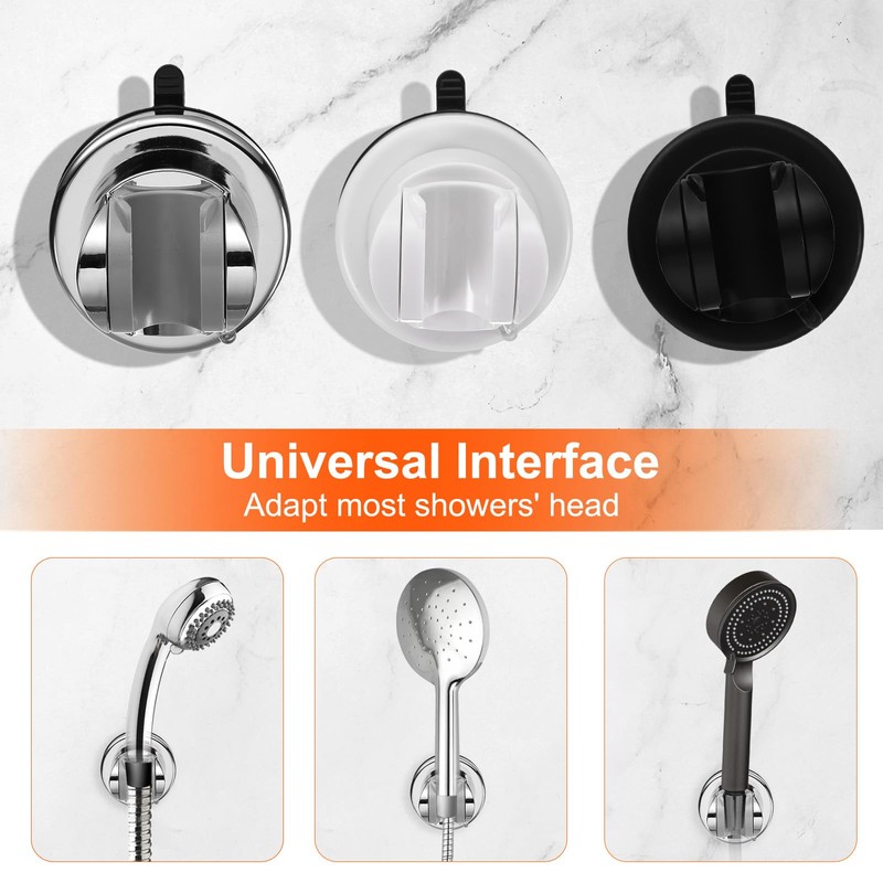 sourcing map 2pcs Shower Head Holder, Suction Cup Shower Head