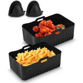 2 x Airfryer Accessories for Ninja Foodi Max Dual Zone AF400EU AF300EU 9.5L, Air Fryer Accessories for Ninja, Innsky, Princess Hot Air Fryer