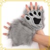 KIUGCO Furry Therian Mask and Fox Tail Gloves Set for