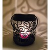 Yankee Candle Black Metal Scroll Votive Holder Lantern - Perfect