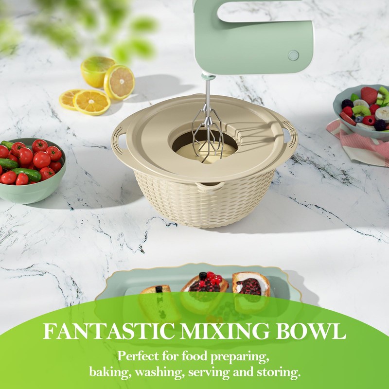 4-1 Colander with Bowl Set - Rotatable Strainers for Kitchen,