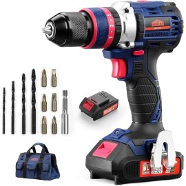 Dextra 20V Cordless Hammer Drill with 2.0Ah Battery and Charger