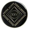 25 Year NA Style Clean Time Medallion Black Tri-Plate Chip