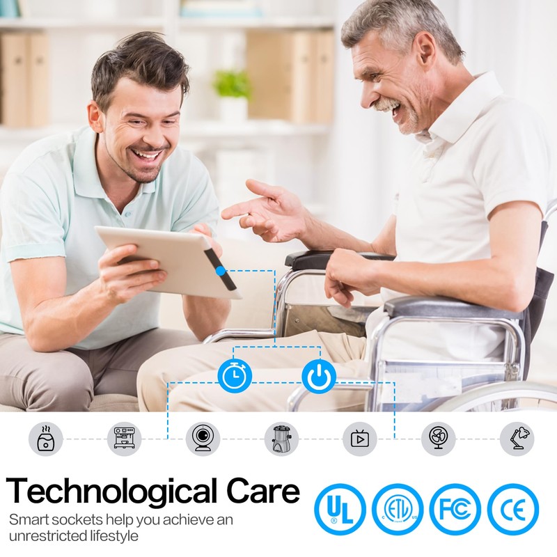 KimFilter WiFi Smart Plug, Wireless Plugs Outlet Compatible with Alexa