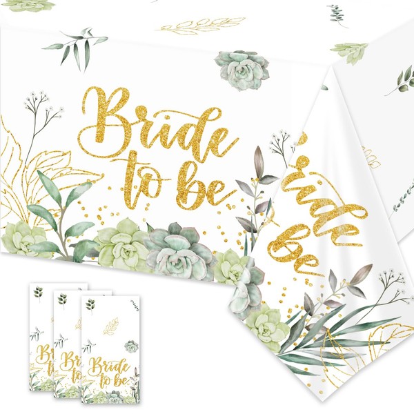 Haimimall Bridal Shower Decorations Sage Green Bride to Be Tablecloths