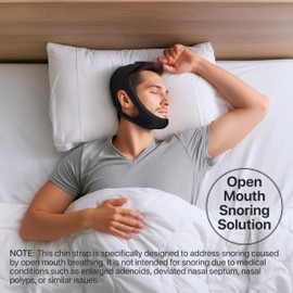Chin Strap for CPAP Users | Comfortable Mouth Support to Encourage Closed Mouth Positioning for Men & Women Who Breathe Through the Mouth During Sleep (S-M)