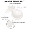 HESHIBI Marble Spoon Rest for Kitchen Stove Countertop, Marble Utensil
