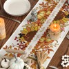 Artoid Mode Sunflower Turkey Leaves Thanksgiving Table Runner, Harvest Fall