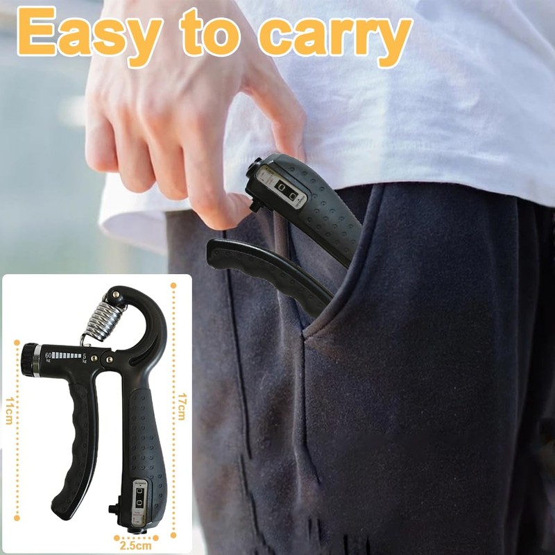 Ram® Hand Grip Strengthener Forearm Strength Training Adjustable Resistance Hand