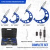 Premium Outside Micrometer Set 0-4" / 0.0001" (0-1"/1-2"/2-3"/3-4") Precision Machinist