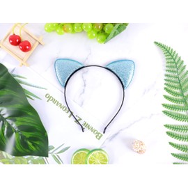 Bonnie Z. Leonardo Starry Cat Ears Headband Baby Blue Cat Ears C-Blue