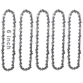 5Pcs Mini Chainsaw Chain 6 Inch Replacement Chains for Portable Mini Chainsaw, Guide Saw Chain for Wood Branch Cutting Mini Chainsaws(37 Drive Links)