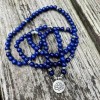 Unbranded 108 Mala Beads Lapis Lazuli Prayer Bracelet 8mm Gemstone